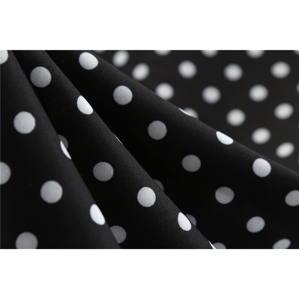 Long Retro Polka Dress For Ladies Lace Up A-line Bow Off Shoulder Party Dresses
